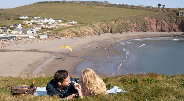 Challaborough Bay  in the best beach holiday parks in Devon