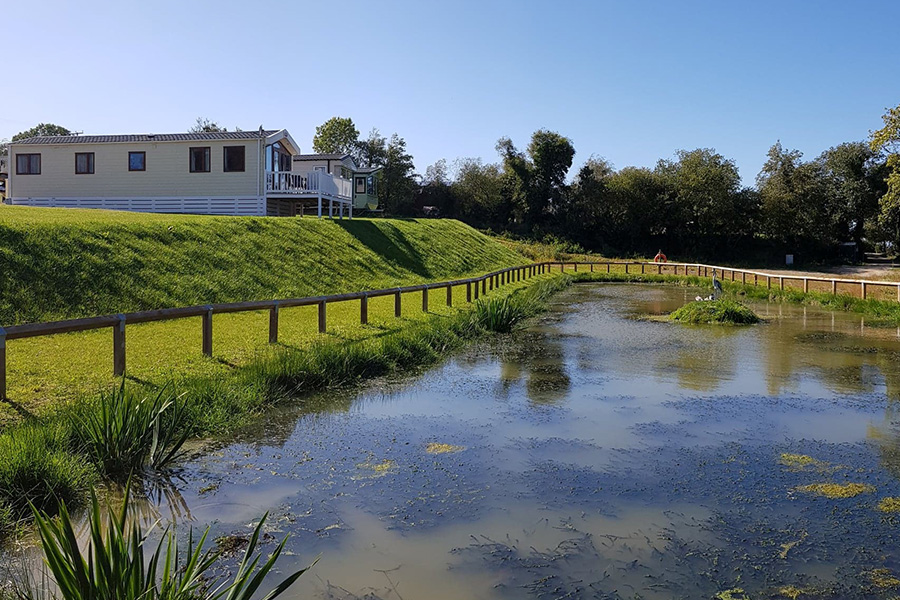 Hedlay wood holiday park in Devon with caravans for sale on site