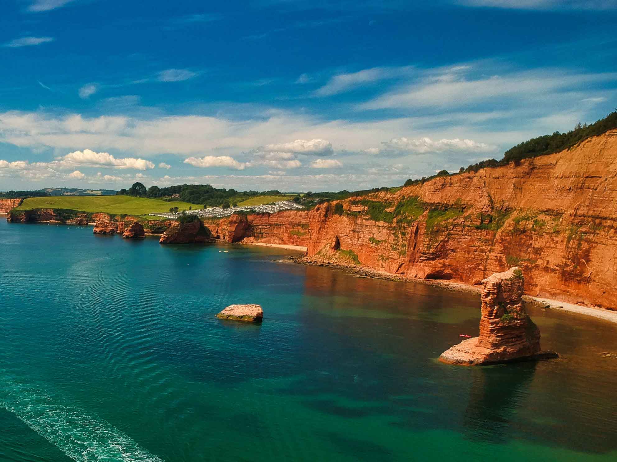 Beaches around Ladram Bay in Devon