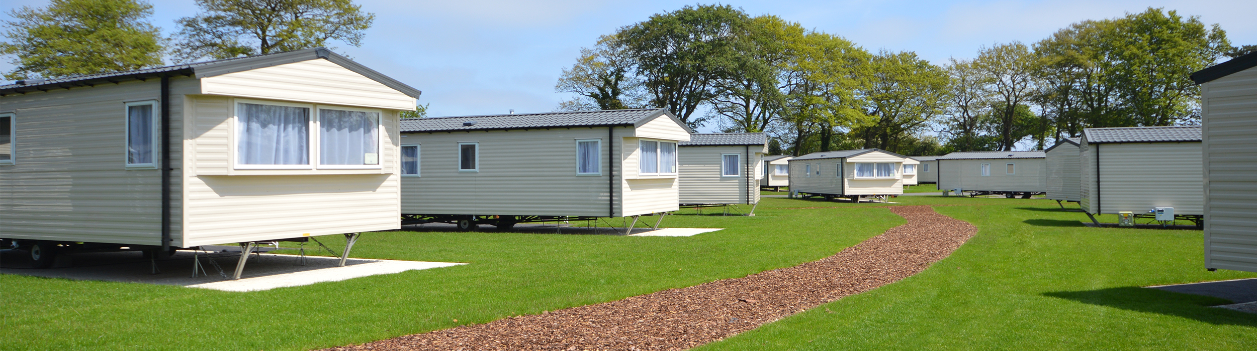 A number of holiday homes on Hemsby Beach for caravan parks in Norfolk