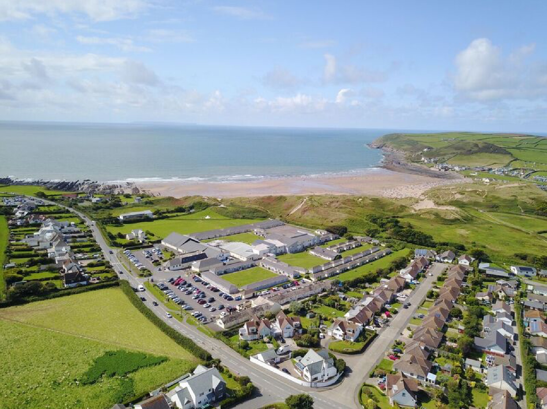 An Arial View of the Holiday Park and its Surrounding Coastal and Countryside Views