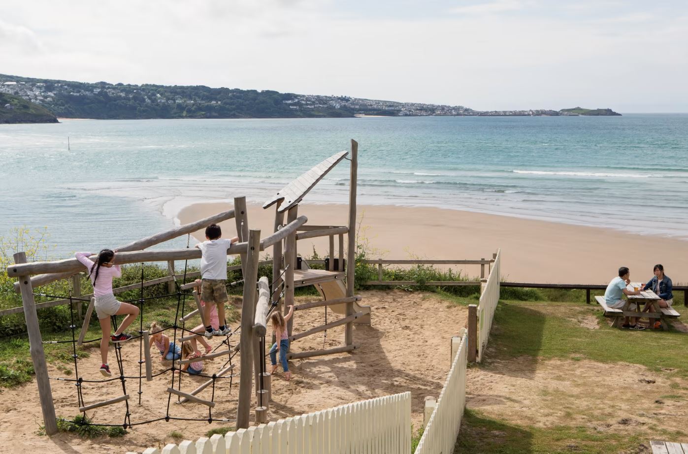 A View of St Ives Bay and holiday parks in st ives