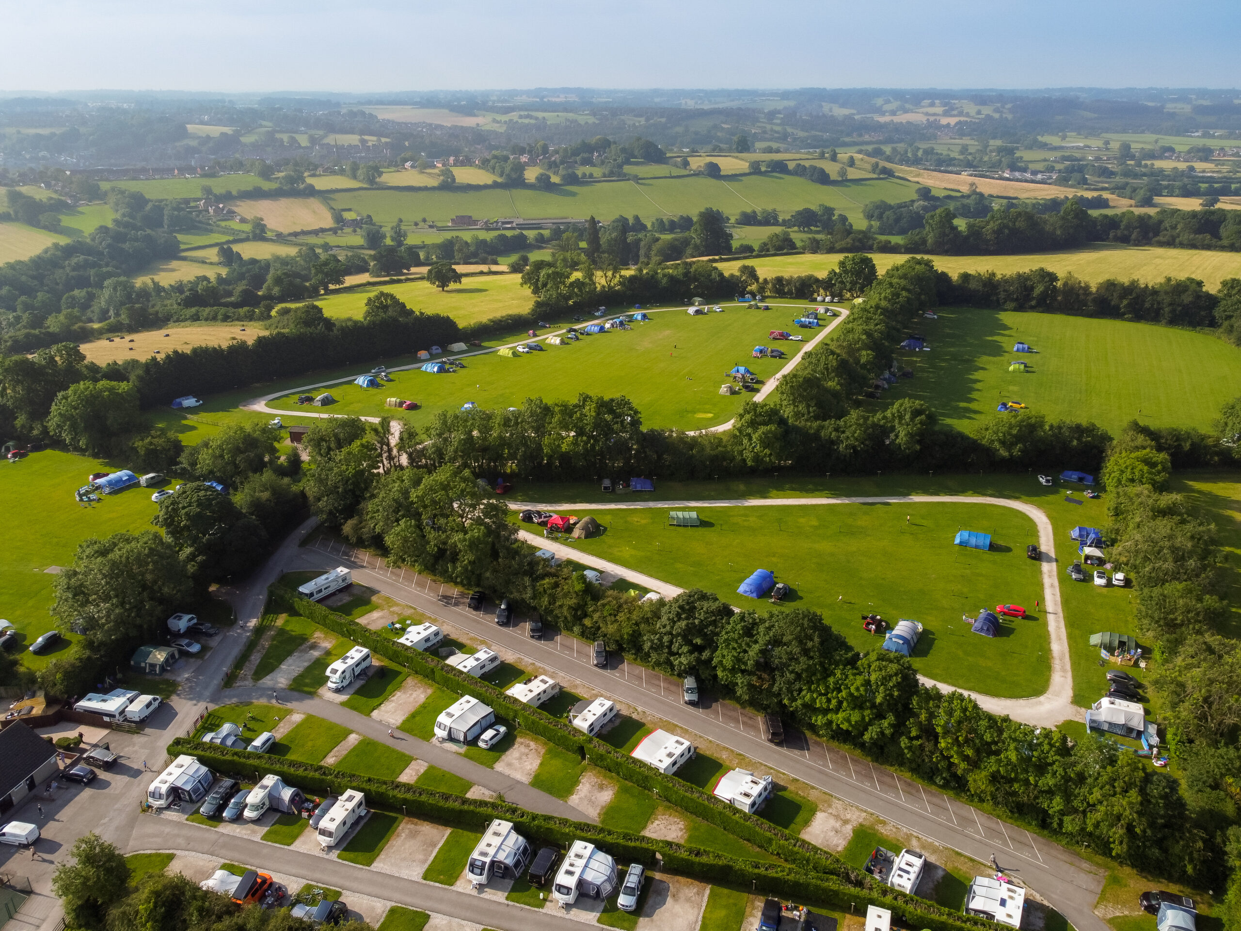 Arial View of Callow Top Holiday Park in Derbyshire