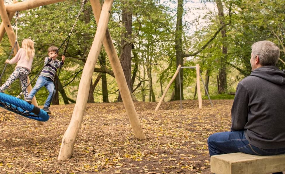Children playing in the Woods at John Fowlers St Ives Holiday Village