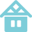 Blue coloured chalet icon