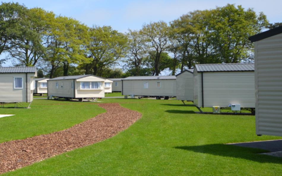A number of holiday homes on Hemsby Beach for caravan parks in Norfolk