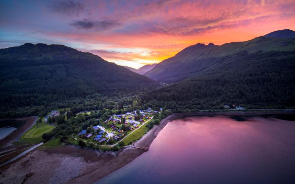 Best family holiday park in Scotland  next to the Loch and Tall Mountains