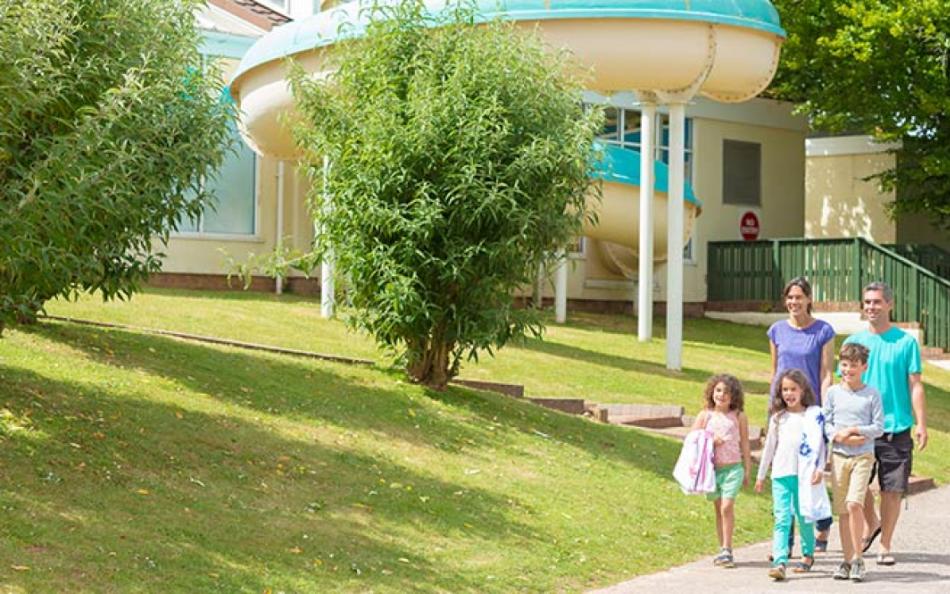 A Family Walking Through Torquay Holiday Park