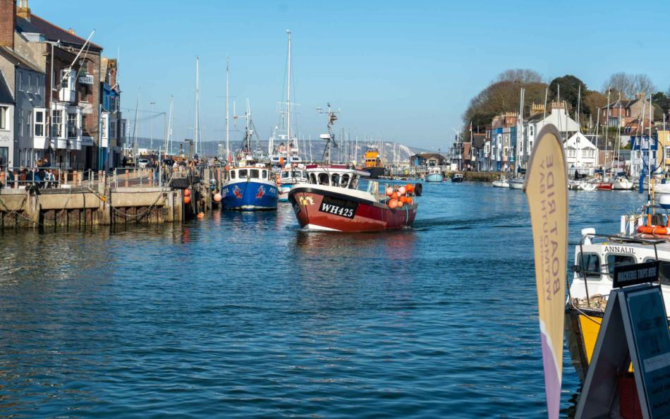  Fishing Boats in the Harbour at Weymouth in Dorset