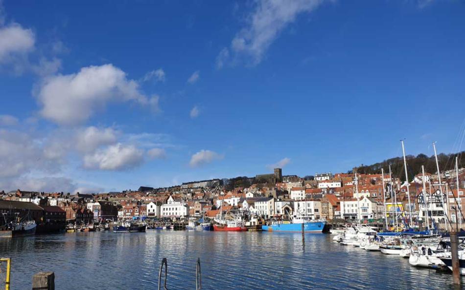 Fishing Boats in the Harbour at Scarborough in Yorkshire