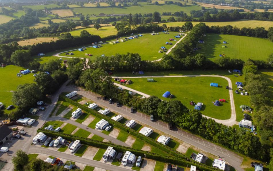 Arial View of Callow Top Holiday Park in Derbyshire