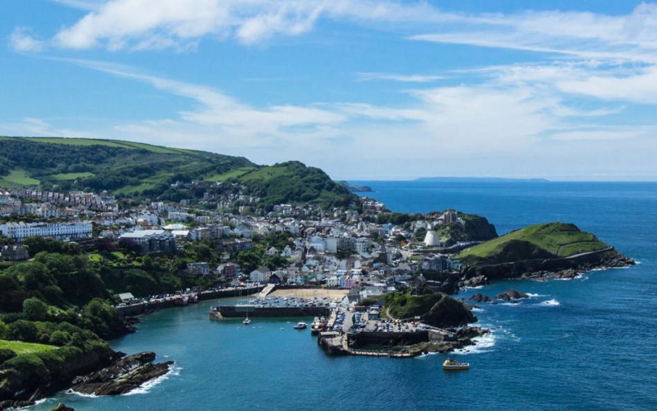 Ilfracombe Harbour and Surrounding Town & Countryside