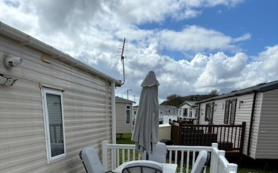balcony with table and chairs