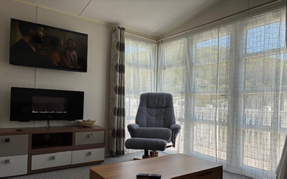 seat  by caravan window