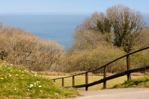 walk down to the sea at Bideford Bay Holiday Park