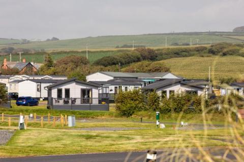 looking out to the lodges and cravans at Bude Holiday Resort 