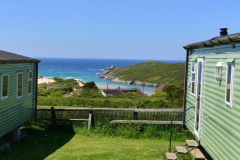 caravans for hire at Crantock Beach Holiday Park