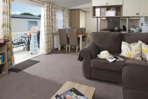 inside a luxury lodge at Forest Edge Holiday Park