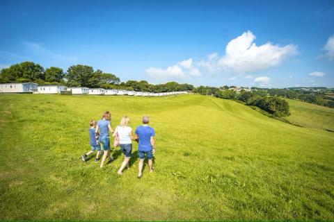 Holiday Park in Cornwall with caraans and lodges on site