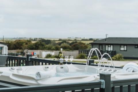 lodges with hot tubs in Cornwall at Newperran Holiday Resort