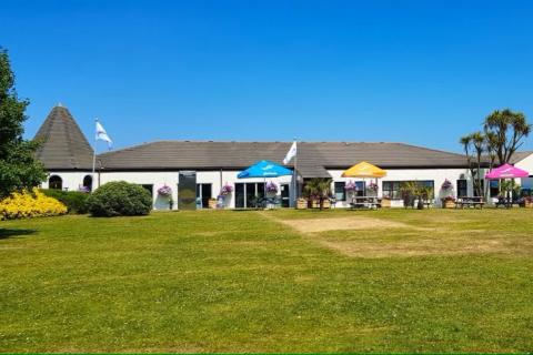 Perran View Holiday Park grass area for kids