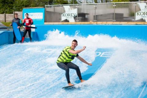 Flowrider surfing at Retallack Resort