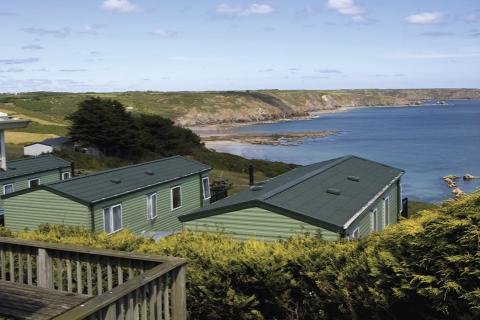 Lizard holiday park overlooking the sea