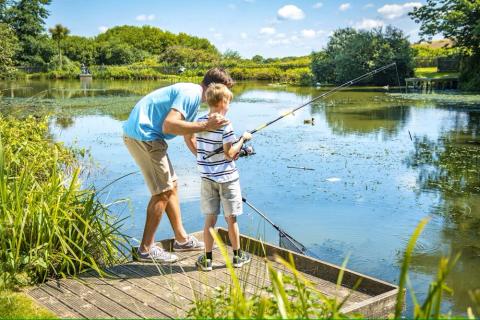 fishing lakes at Trelawne Manor Holiday Park