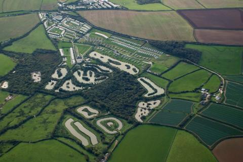 overview from the air of White Acres Holiday Park