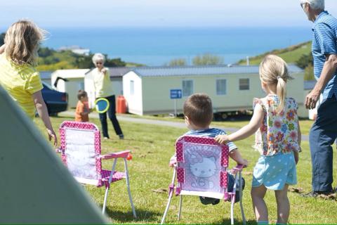 camping and caravan site in cornwall at Widemouth Bay Caravan Park