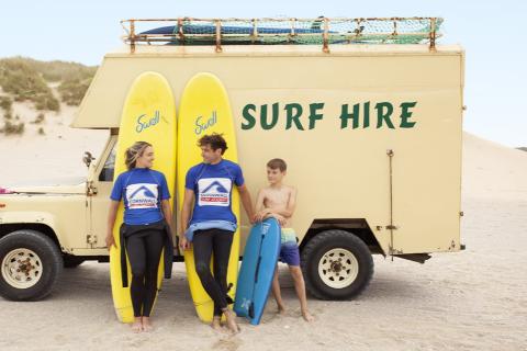 Surf hire at Holywell Bay Holiday Park
