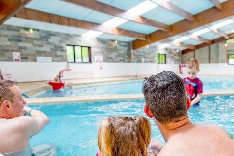 indoor swimming pool at Sandy Balls Holiday Village