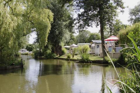 the lakes at Weeley Bridge Holiday Park