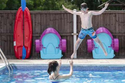 outdoor swimming pool at Weeley Bridge Holiday Park