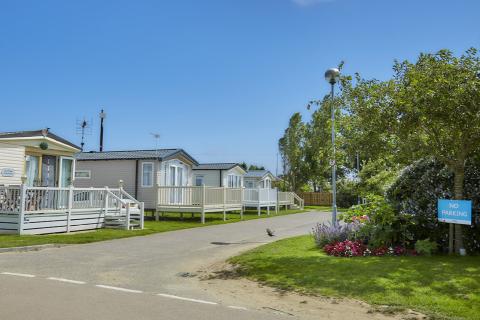 static caravans in caister on sea at California Cliffs Holiday Park