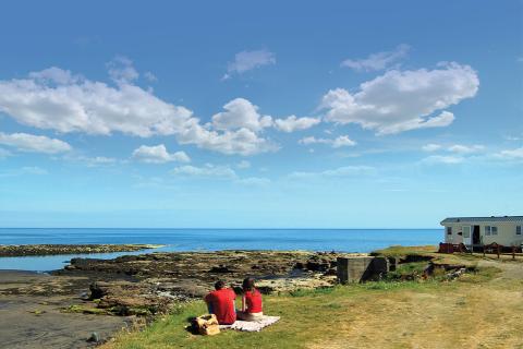 static caravans by the beach in Noirthumberland at Church Point Holiday Park