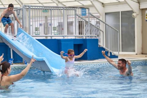 the waterslides at Heacham Beach Holiday Park