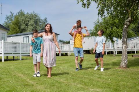 walking around the static caravans at Manor Park Holiday Park in Hunstanton
