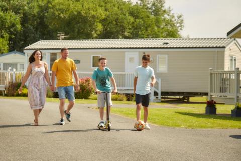 caravans in Hunstanton by the beach