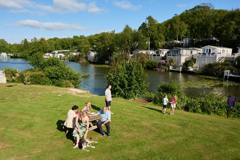 caravans in Sussex with fishing