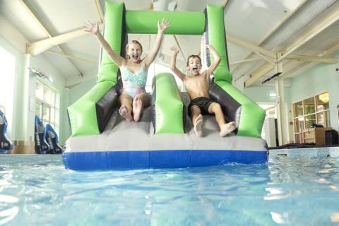 wiped out in the indoor swimming pool at Southview Holiday Park