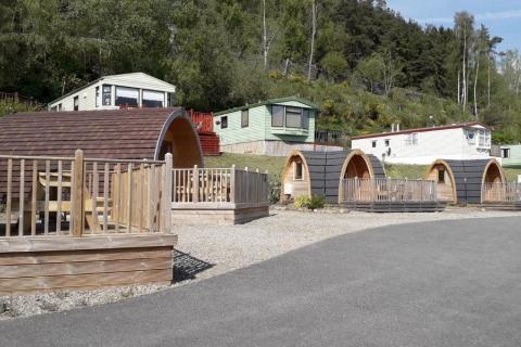 caravans in the Cairngorm National Park at Corriefodly Holiday Park 