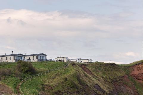 caravans with sea views in scotland at Eyemouth Holiday Park