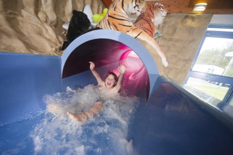 water slide flume at Sundrum Castle Holiday Park