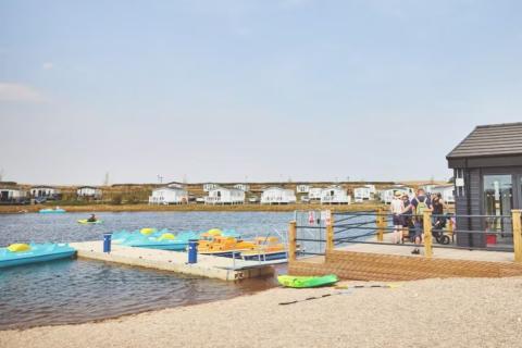 Yorkshire caravan holidays activity lake for watersports at Thornwick Bay