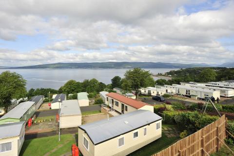 static caravans in scotland with sea views at Wemyss Bay Holiday Park 