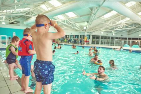 the indoor swimming pool at Greenacres Holiday Park in Wales