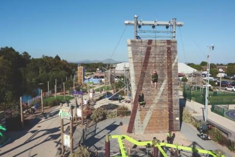 caravan parks in Wales, the adventure village at Hafan-Y-Mor Holiday Park