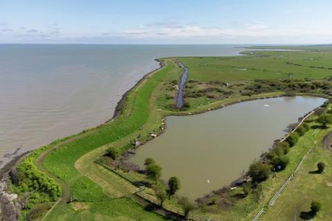 the fishing lake at Kent Coast Holiday Park 