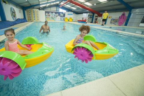 having fun in the pool at Sandylands Holiday Park